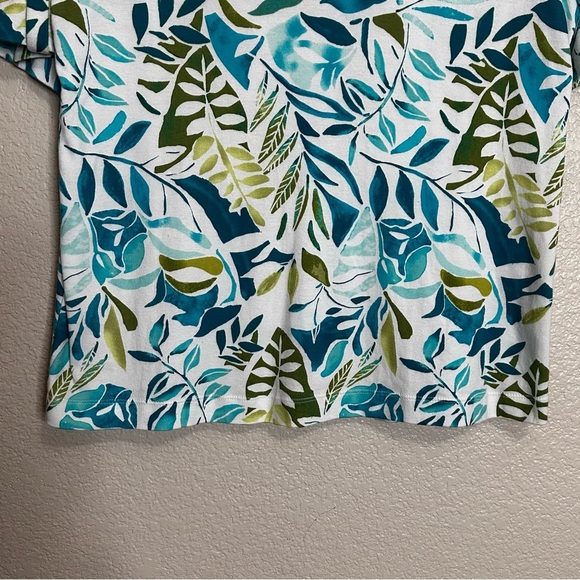 Chico's 100% Pima Cotton Palms Everyday V-neck Short Sleeves Tee, Sz Large - Picture 5 of 11